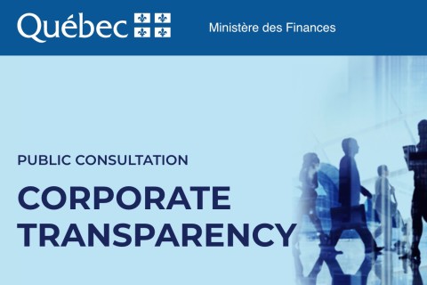 Consultation Corporate Transparency Quebec Ministry of Finance