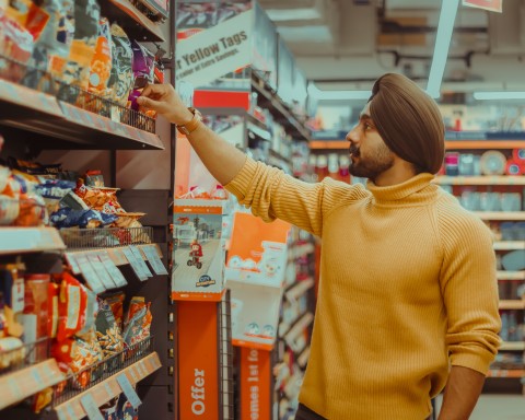 man in store