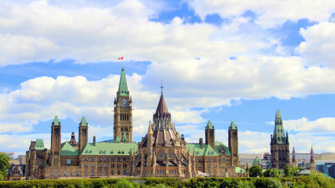 An image of Parliament Hill in Ottawa 
