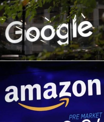 Image of Google and Amazon logos