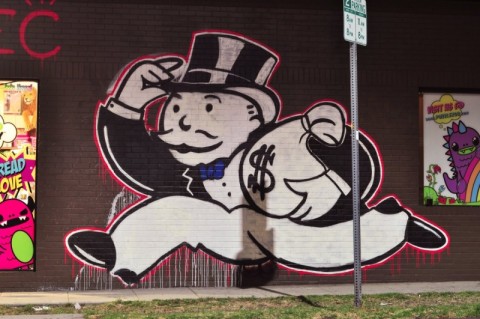 Monopoly Man Graffiti