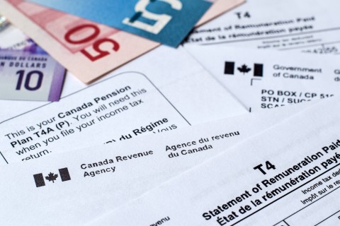 photo of tax forms