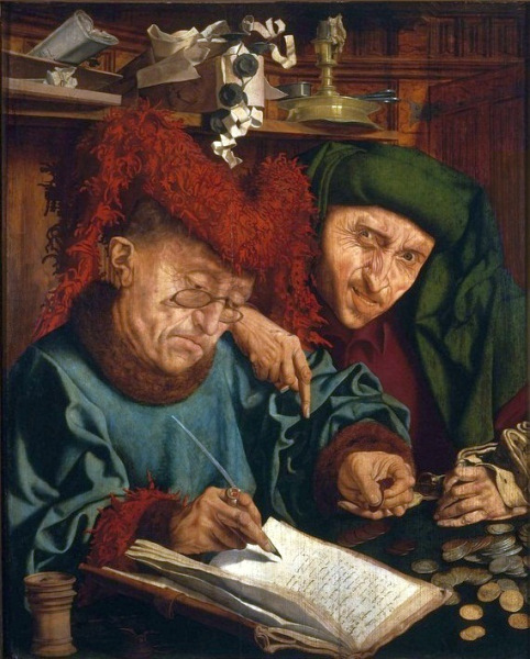 “Two Tax Collectors”, Marinus van Reymerswale (c.1490/1495–1546), National Museum, Warsaw, Wikicommons